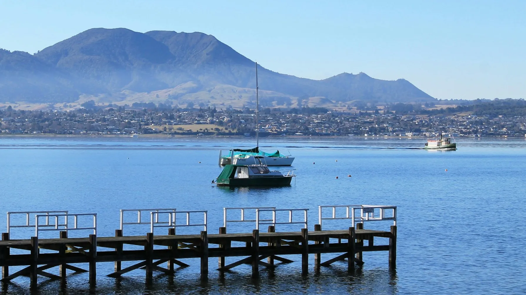 Boat on Lake Taupo